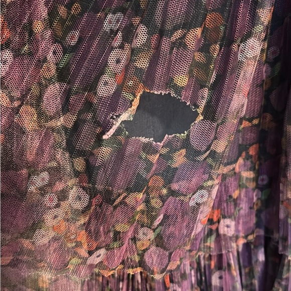 Hutch Purple One Shoulder Ruched Gown sz 14 - Picture 6 of 7